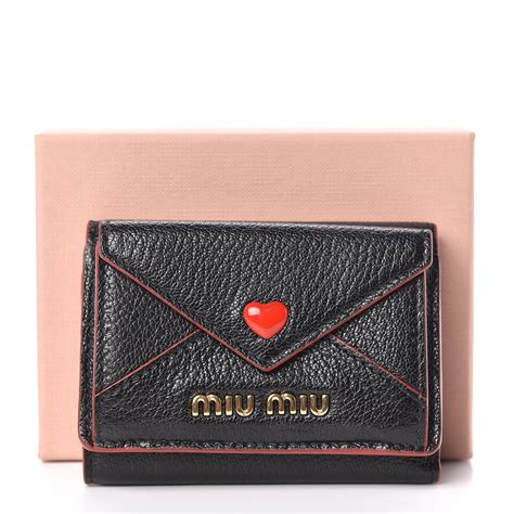 miu miu love wallet|Small Madras Love wallet Black .